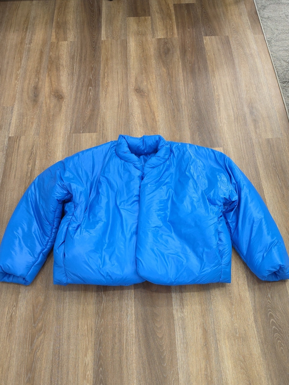 Yeezy X Gap Blue Open Puffer Coat Sz XL
